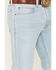 Image #2 - Justin Men's J1 Original Light Wash Modern Slim Straight Stretch Denim Jeans, Light Wash, hi-res