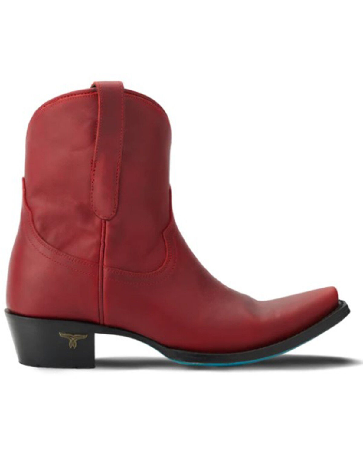 Image #2 - Lane Women's Emma Jane Western Booties - Snip Toe, Ruby, hi-res