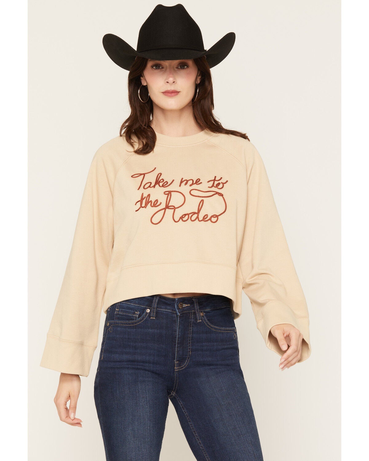 Ariat Women's Rodeo Sydney Graphic Sweatshirt, Cream, hi-res