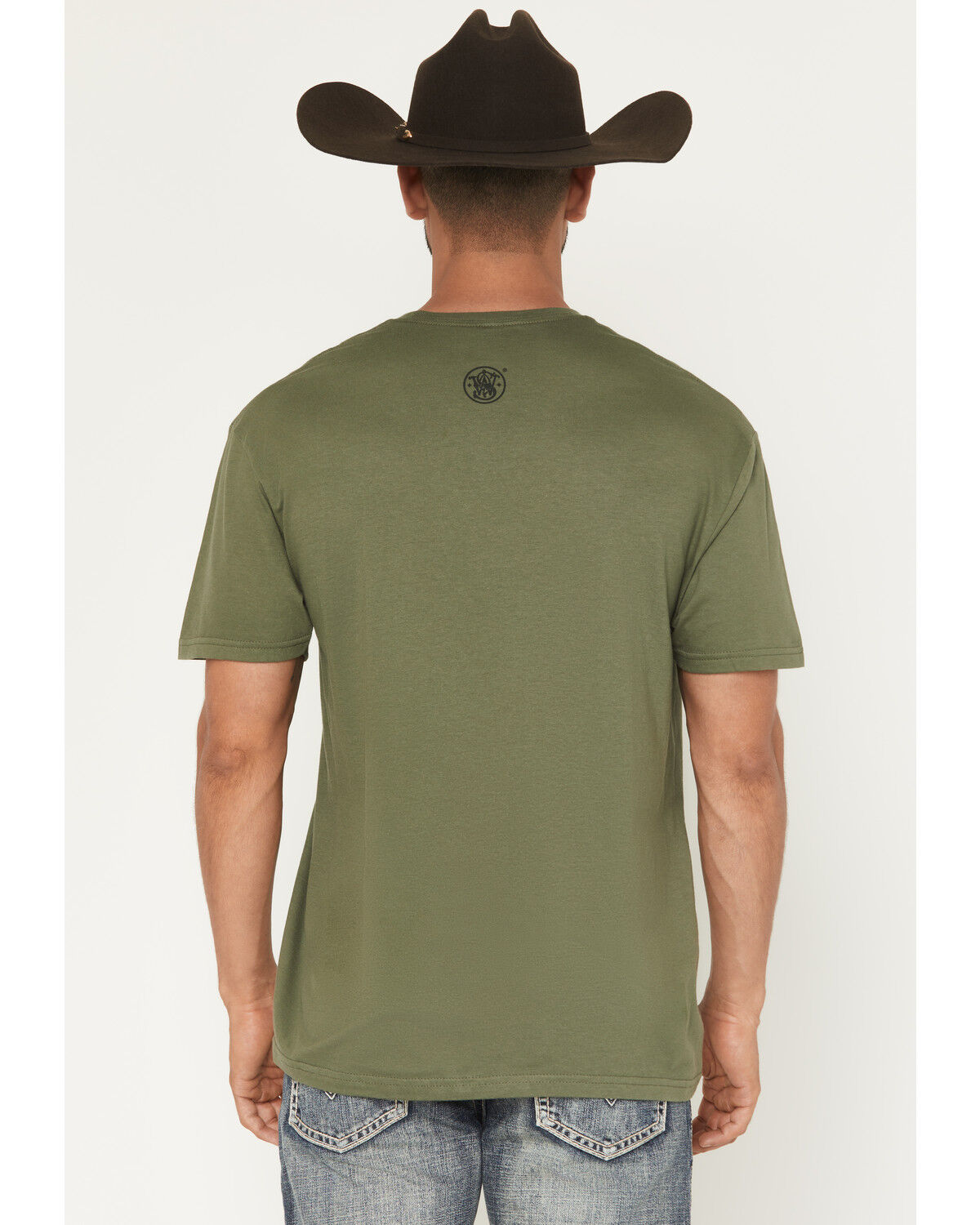 Image #4 - Smith & Wesson Men's Empowering Americans  Badge Short Sleeve Graphic T-Shirt, Olive, hi-res