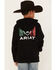Image #4 - Ariat Boys' Mexico Flag Logo Graphic Hooded Sweatshirt, Black, hi-res