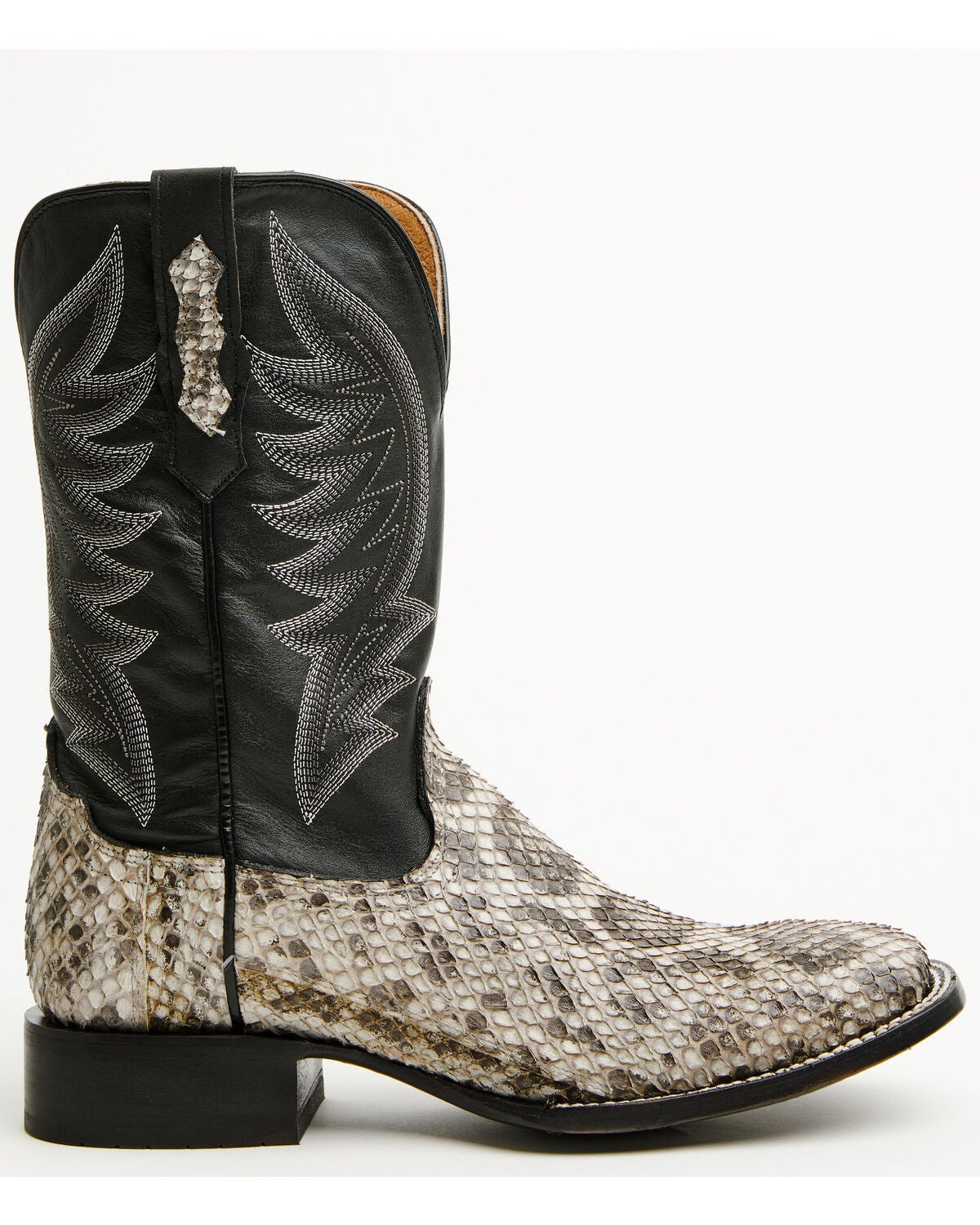 Image #2 - Cody James Men's Exotic Anaconda Western Boots - Broad Square Toe, Black, hi-res