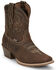 Image #1 - Justin Women's San Jose Western Booties - Square Toe, Dark Brown, hi-res