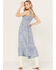 Yura Women's Western Tiered Sleeveless Midi Dress, Blue, hi-res