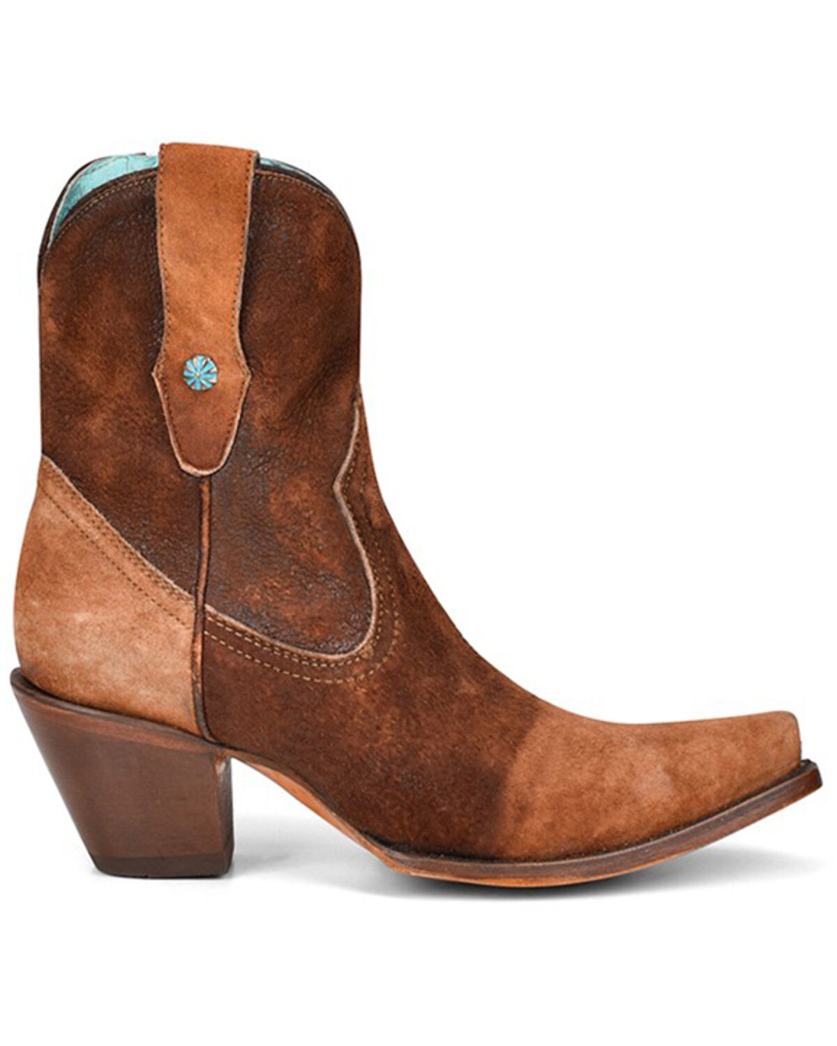 Image #2 - Corral Women's Lamb Fashion Booties - Snip Toe, Brown, hi-res