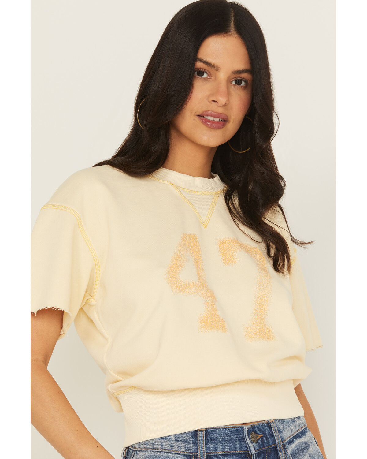 Image #2 - Wrangler Women's Modern 47 Short Sleeve Graphic Tee, Yellow, hi-res