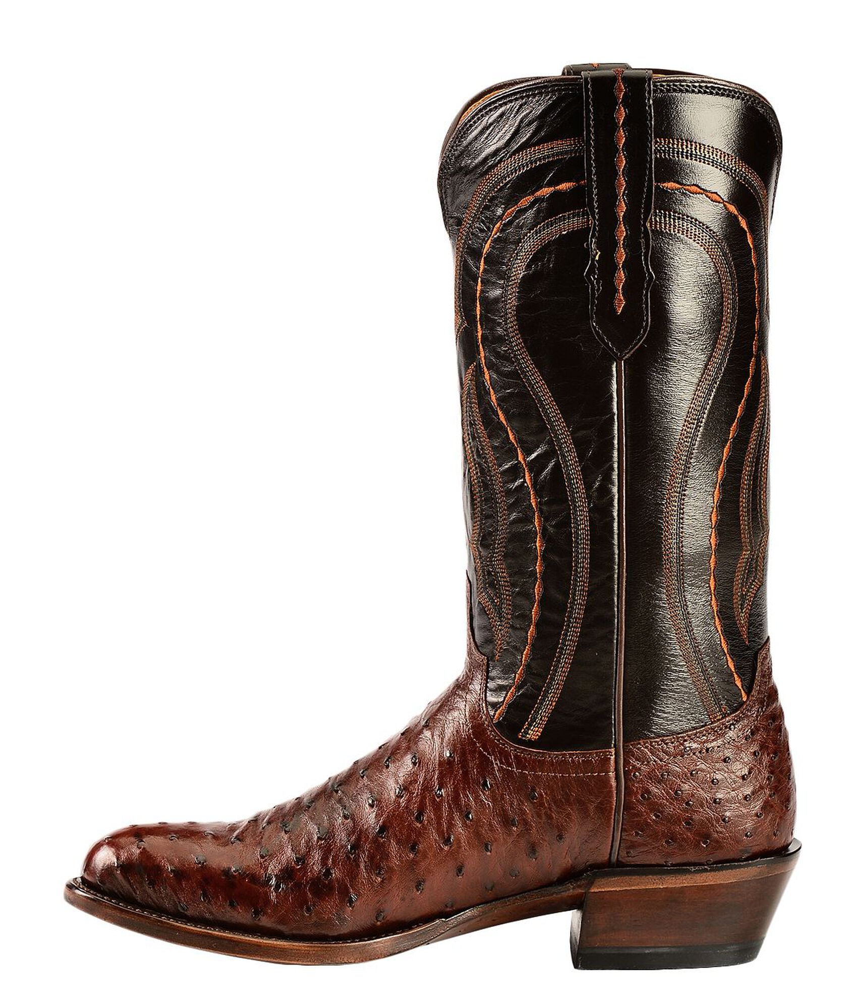 Lucchese Handmade 1883 Full Quill Ostrich Montana Cowboy Boots Medium Toe Sheplers