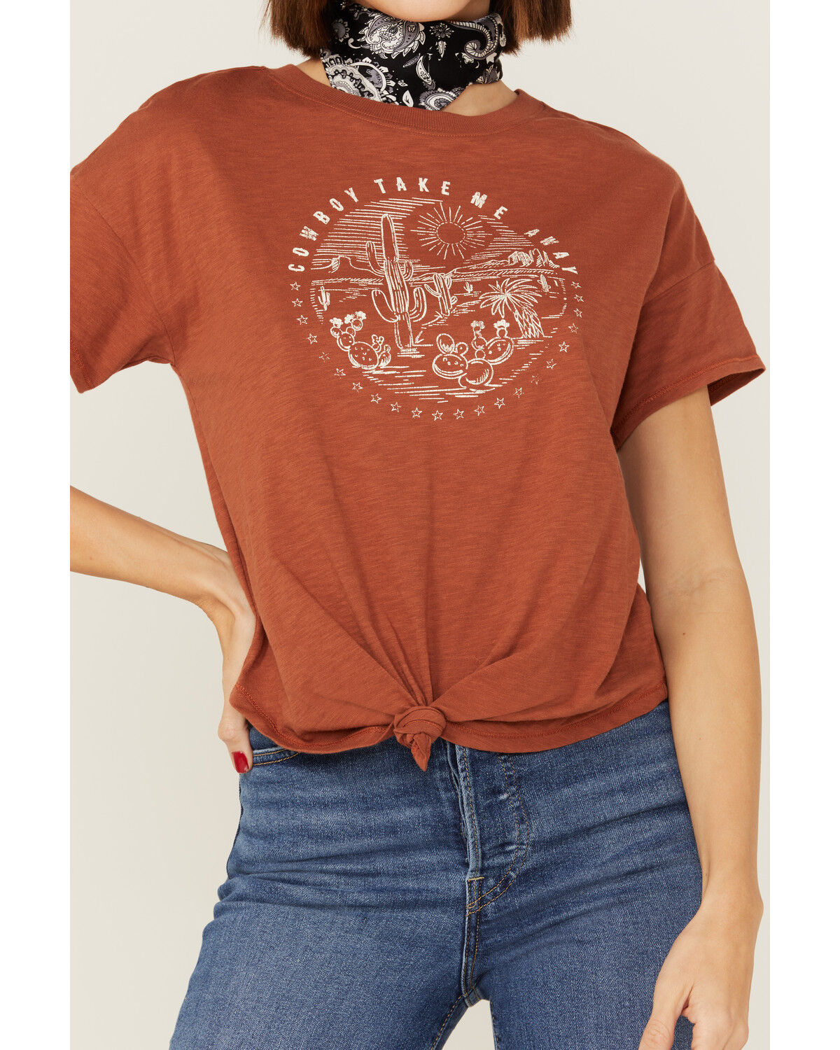 Image #2 - Shyanne Women's Cowboy Take Me Away Desert Rust Graphic Tee, Rust Copper, hi-res