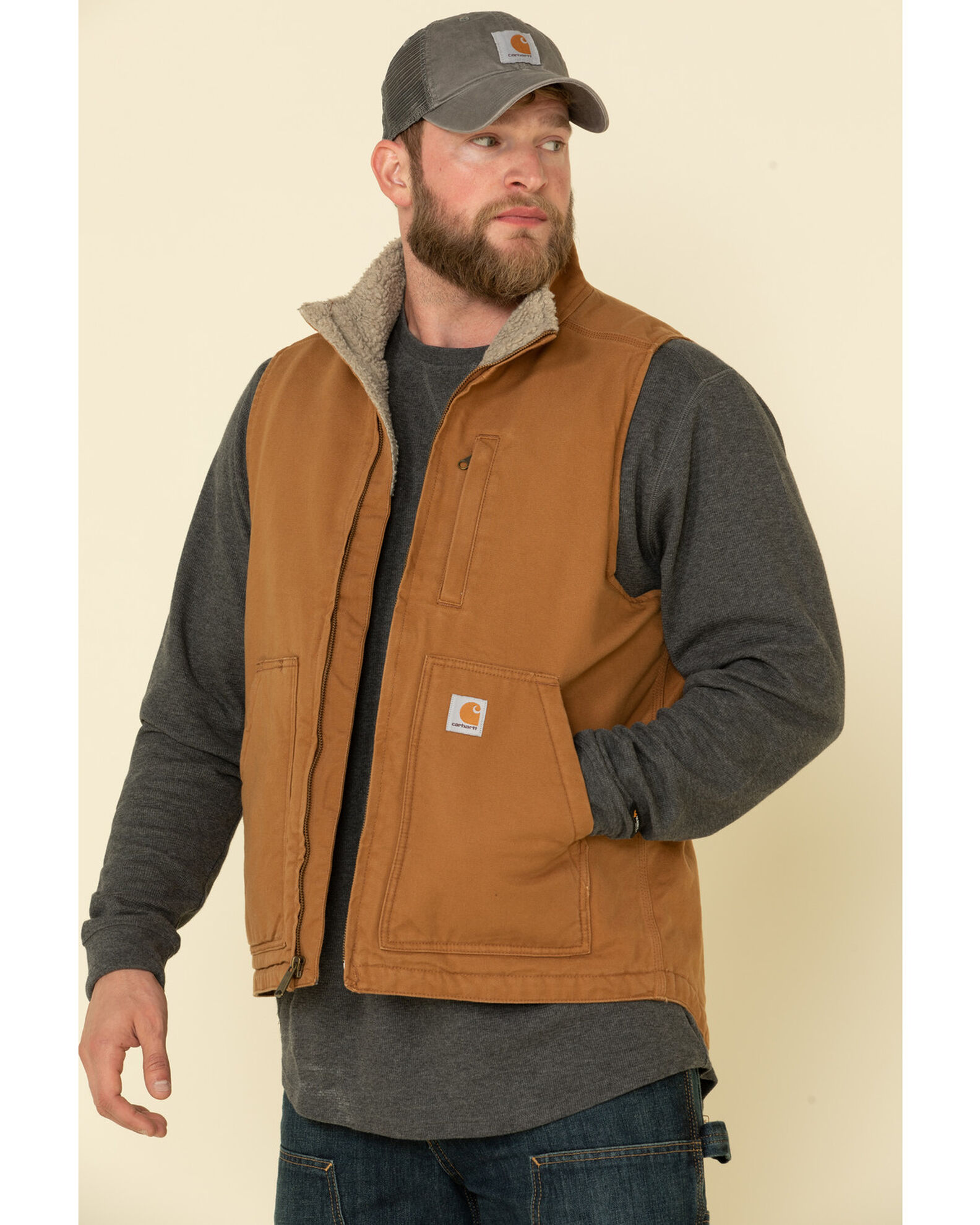 Carhartt men's mock neck vest sale