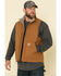 Carhartt Men's Brown Washed Duck Sherpa Lined Mock Neck Work Vest , Brown, hi-res