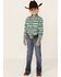 Image #4 - RANK 45® Girls' Southwestern Print Long Sleeve Pearl Snap Western Shirt, , hi-res