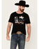 Image #1 - RANK 45&reg; Men's Alban Western Horse Short Sleeve Graphic T-Shirt, Black, hi-res
