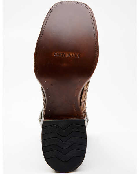Cody James Men's Brown Exotic Caiman Tail Skin Western Boots - Broad Square Toe, Brown, hi-res