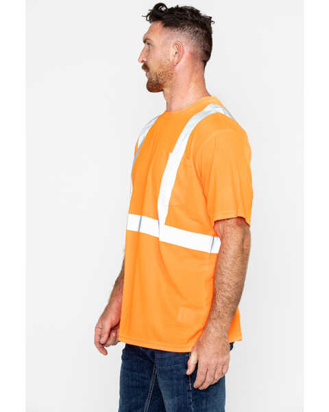 Image #3 - Hawx Men's Reflective Short Sleeve Work T-Shirt , Orange, hi-res
