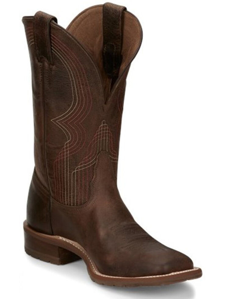 Tony Lama Women's Delaney Western Boots - Wide Square Toe, Brown, hi-res