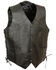 Image #1 - Milwaukee Leather Men's Side Lace Skull & Wings Vest, Black, hi-res