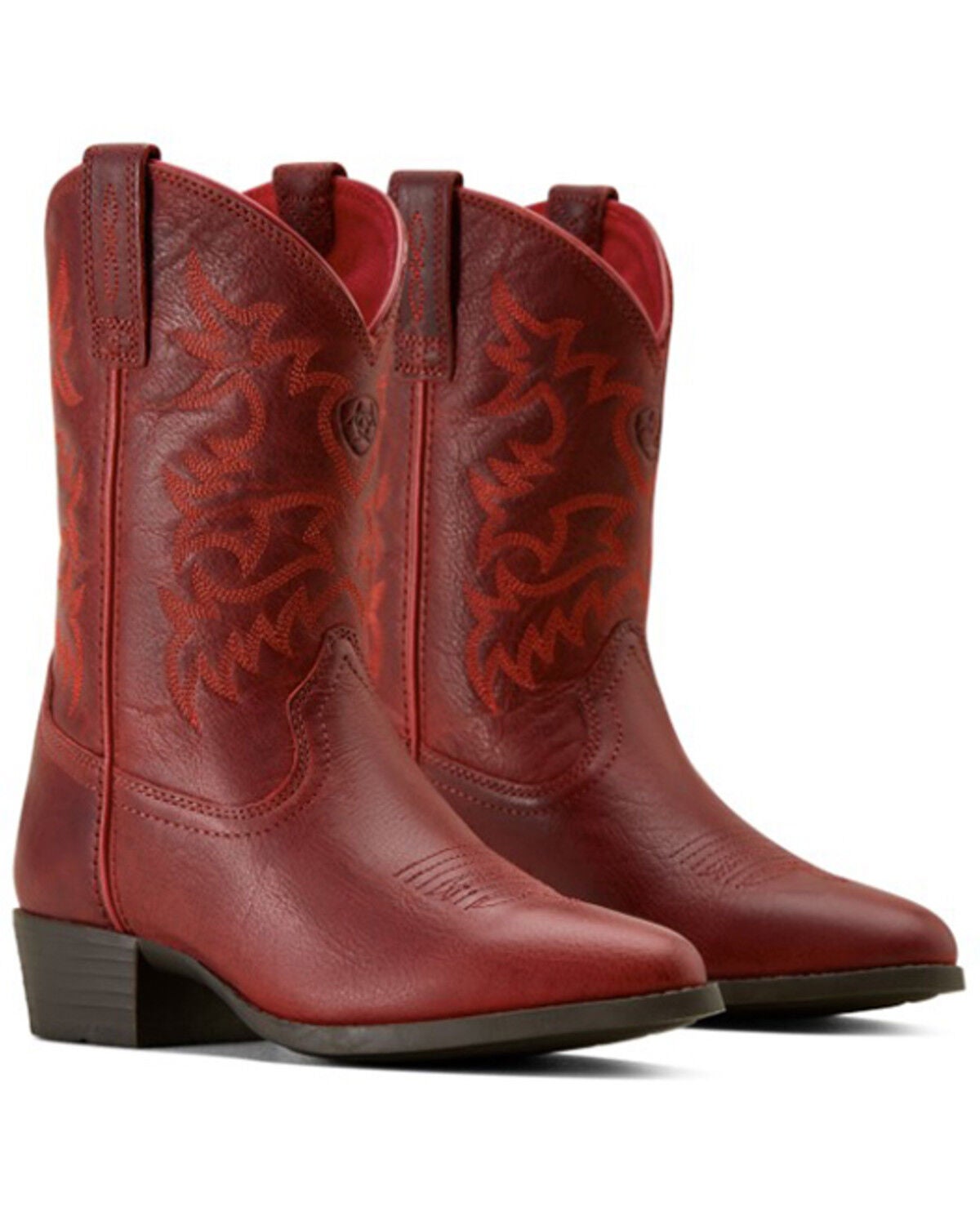 Image #4 - Ariat Girls' Heritage Rosy Western Boots - Round Toe, Red, hi-res