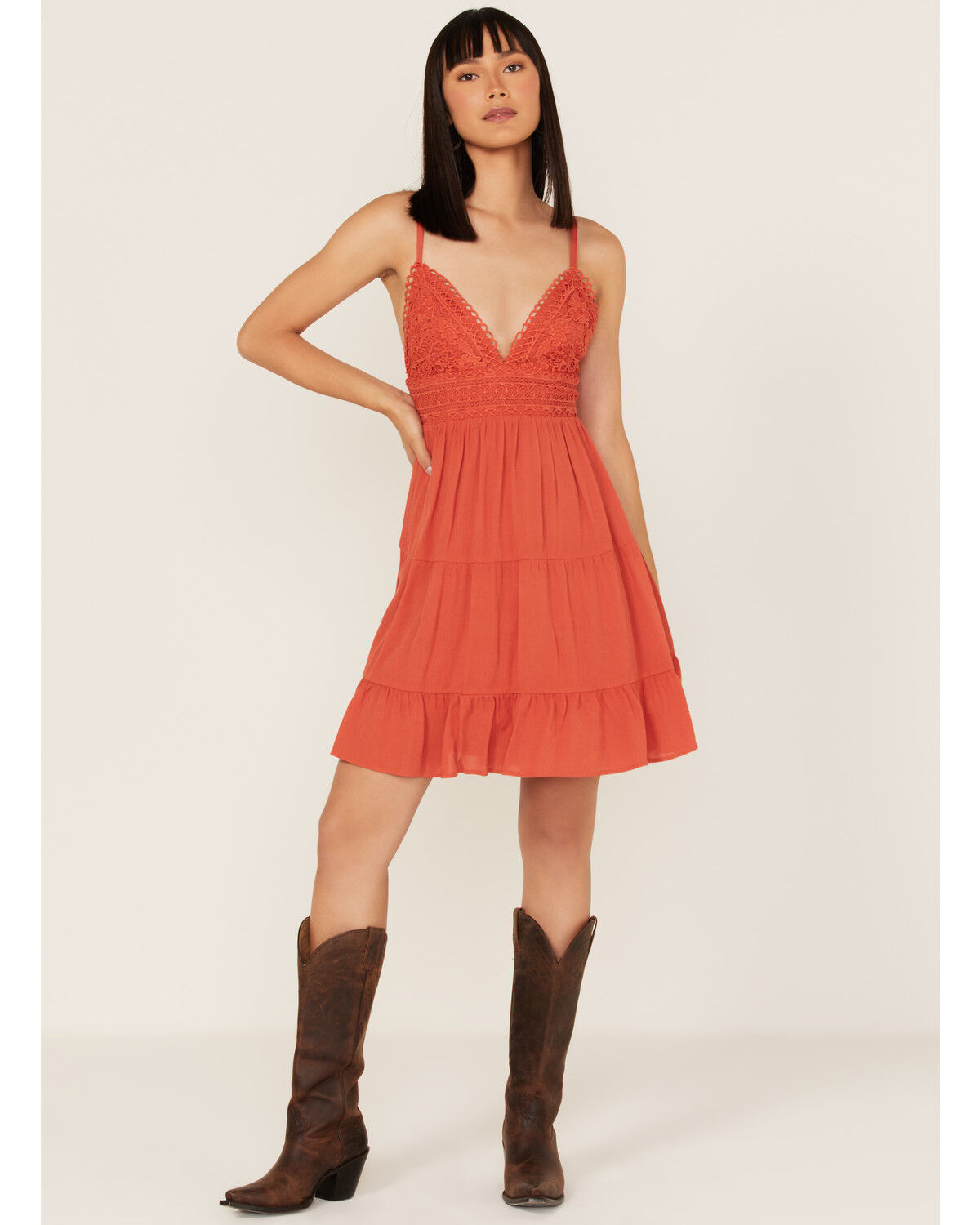 Image #2 - Tempted Women's Crochet Top Sleeveless Mini Dress, , hi-res