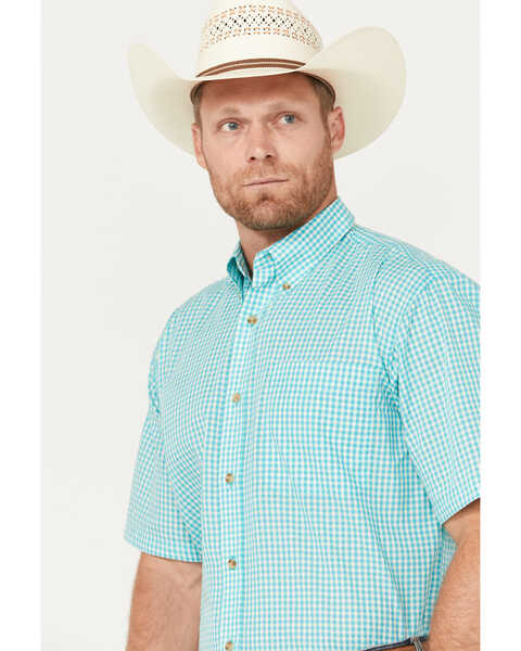 Image #2 - Wrangler Men's Assorted Riata Plaid Print Short Sleeve Button-Down Western Shirt, Multi, hi-res