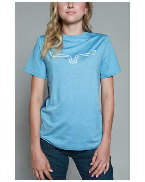 Image #1 - Kimes Ranch Women's Phase 2 Tech Tee, Turquoise, hi-res