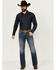 Image #1 - RANK 45® Men's Yuma Medium Wash Slim Bootcut Stretch Denim Performance Jeans, Blue, hi-res
