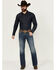 Image #1 - RANK 45® Men's Yuma Medium Wash Slim Bootcut Stretch Denim Performance Jeans , Blue, hi-res