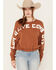 Wrangler Retro Women's Cowboys Graphic Long Sleeve Sweatshirt, Tan, hi-res
