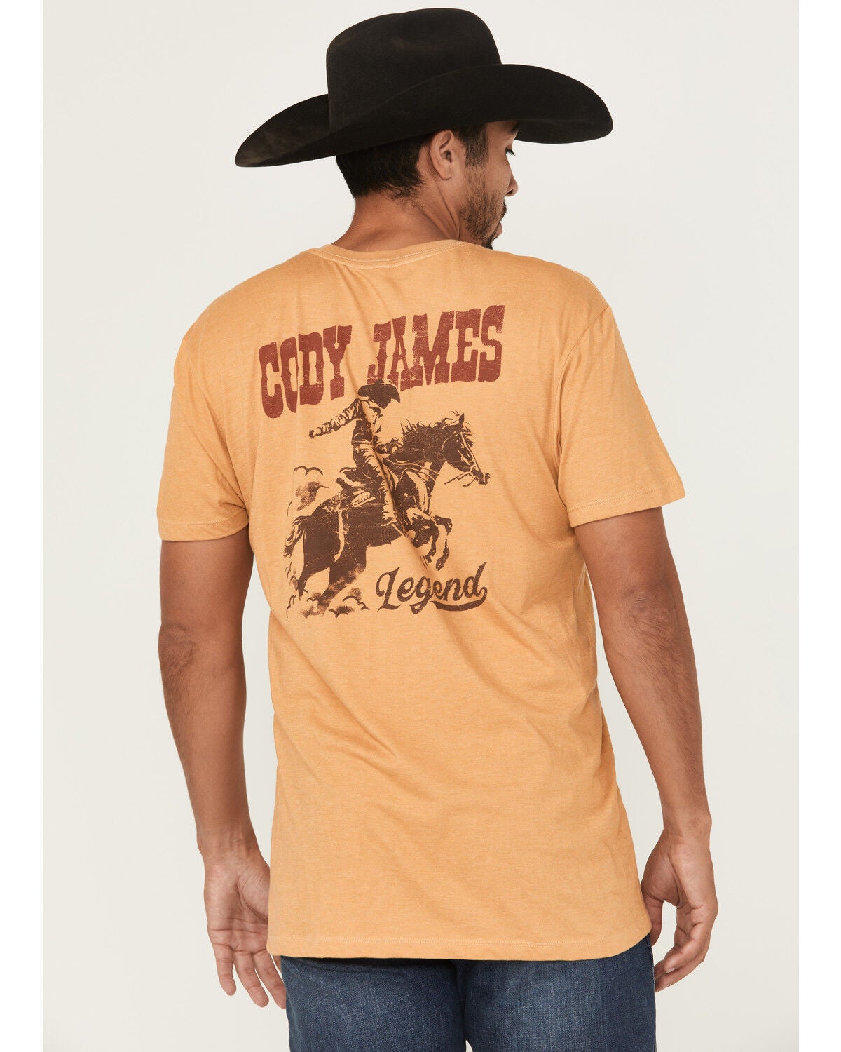 Cody James Men's The West Cowboy Short Sleeve Graphic T-Shirt, Tan, hi-res
