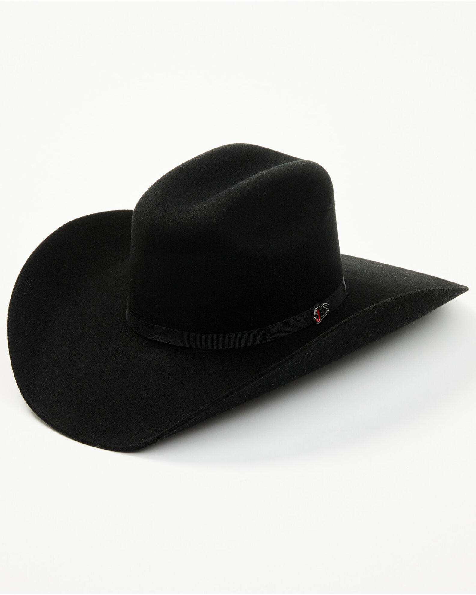 Image #1 - Justin Montana 3X Felt Cowboy Hat, Black, hi-res