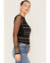 Image #2 - Shyanne Women's Beaded Mesh Crop Top, Black, hi-res