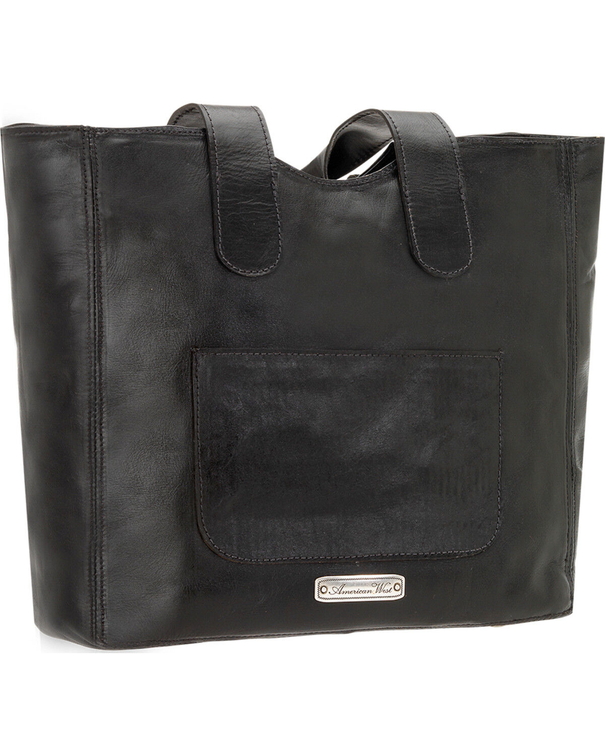 Image #2 - American West Black Mojave Canyon Large Zip Top Tote, Black, hi-res