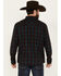 Image #4 - Moonshine Spirit Men's Vineyard Plaid Print Long Sleeve Snap Western Shirt, Purple, hi-res