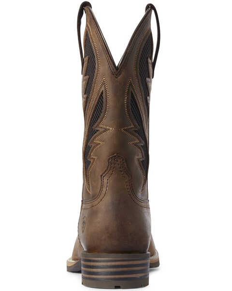 Image #3 - Ariat Men's Hybrid VentTEK Distressed Western Performance Boots - Broad Square Toe, Brown, hi-res