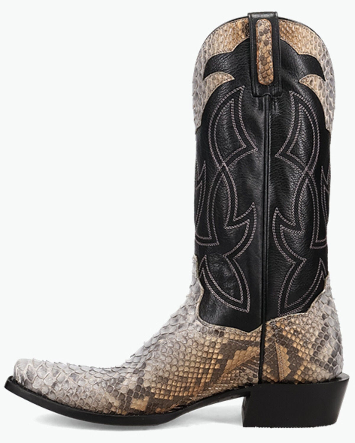 Image #3 - Dan Post Men's Exotic Python Western Boots - Snip Toe, Grey, hi-res