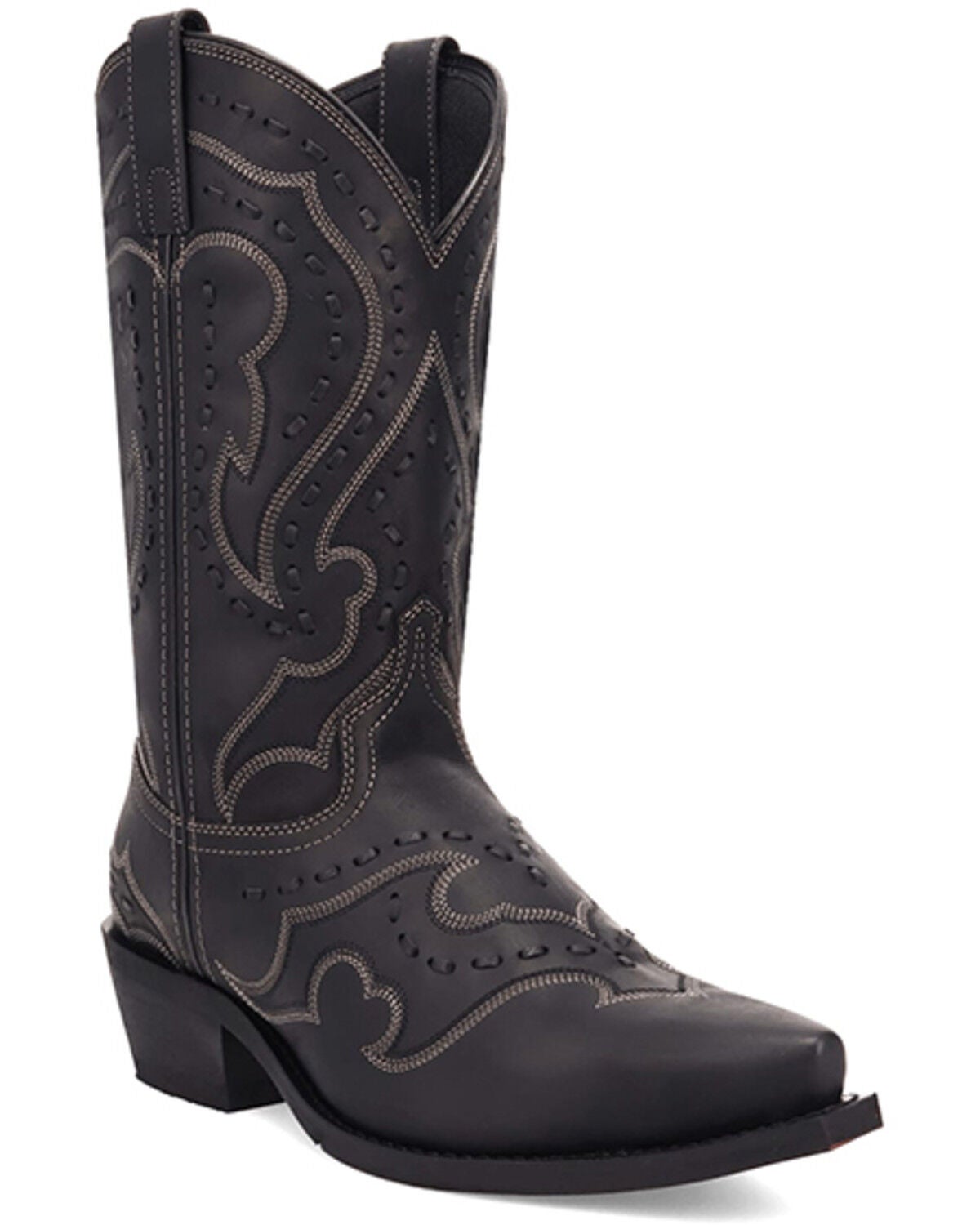 Image #1 - Laredo Men's Squire Stitched Western Boots - Snip Toe, Black, hi-res
