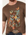 Image #3 - RANK 45® Men's Chevron Short Sleeve Graphic T-Shirt, Chocolate, hi-res