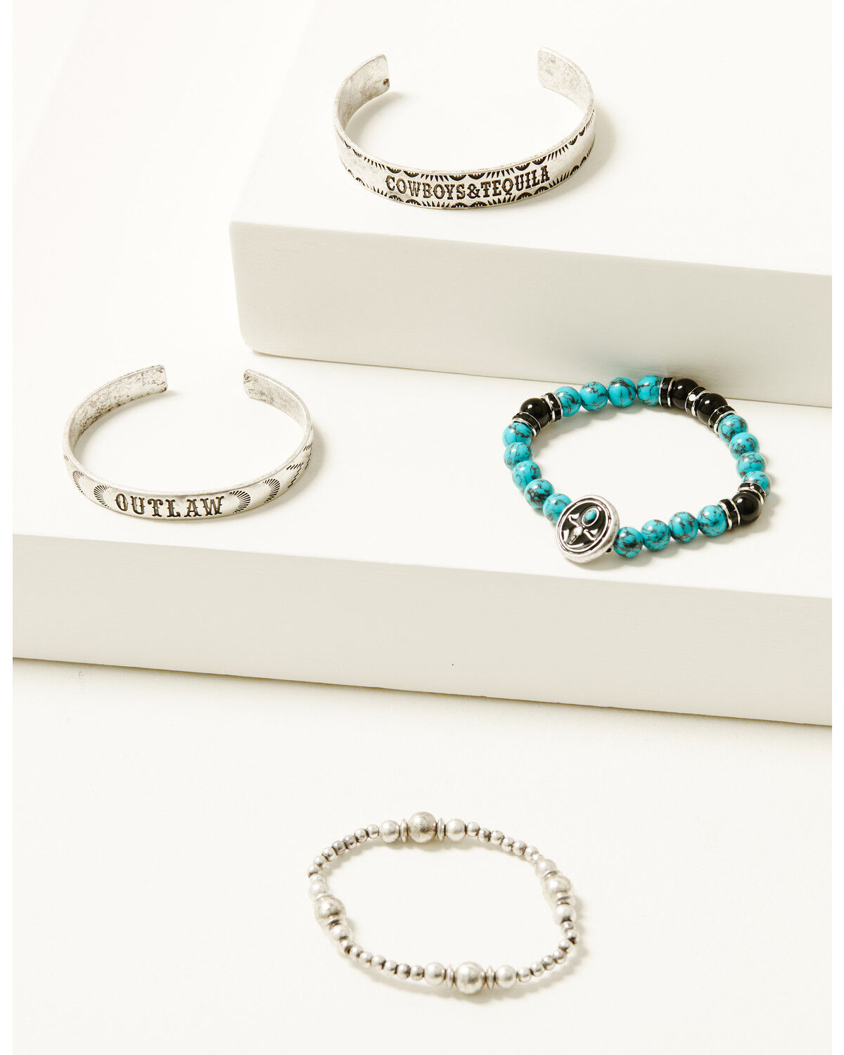 Image #1 - Idyllwind Women's Barnes Outlaw Bracelet Set - 4 Piece, Silver, hi-res
