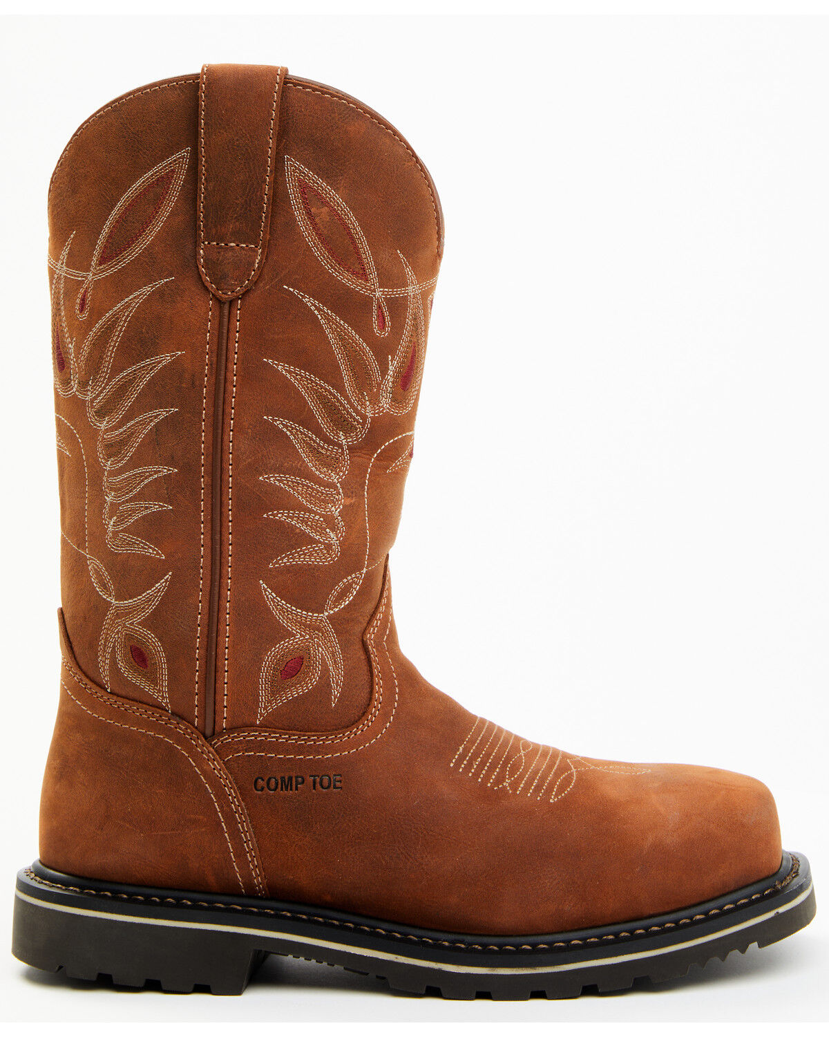 Image #2 - Shyanne Women's 11" Pull On Western Work Boots - Composite Toe, Brown, hi-res
