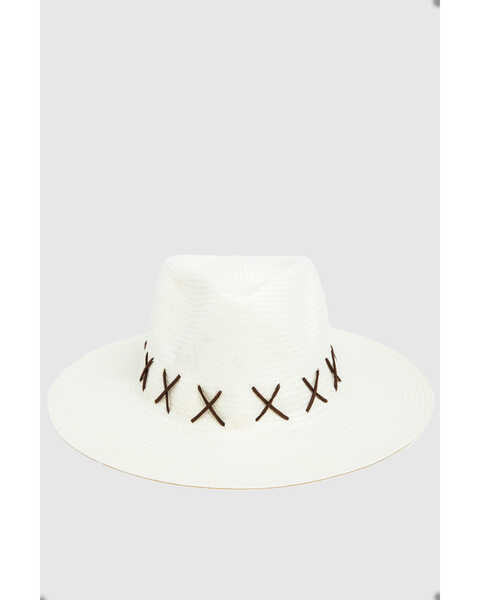 Ale' by Alessandra Women's Veracruz Fine Panama Rancher Straw Hat , Ivory, hi-res