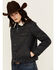 Image #2 - Shyanne Women's Oil Skinned Quilted Sherpa Trimmed Jacket, Navy, hi-res