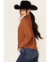 Image #2 - Evergreen Women's Solid Long Sleeve Button-Down Western Shirt, Caramel, hi-res