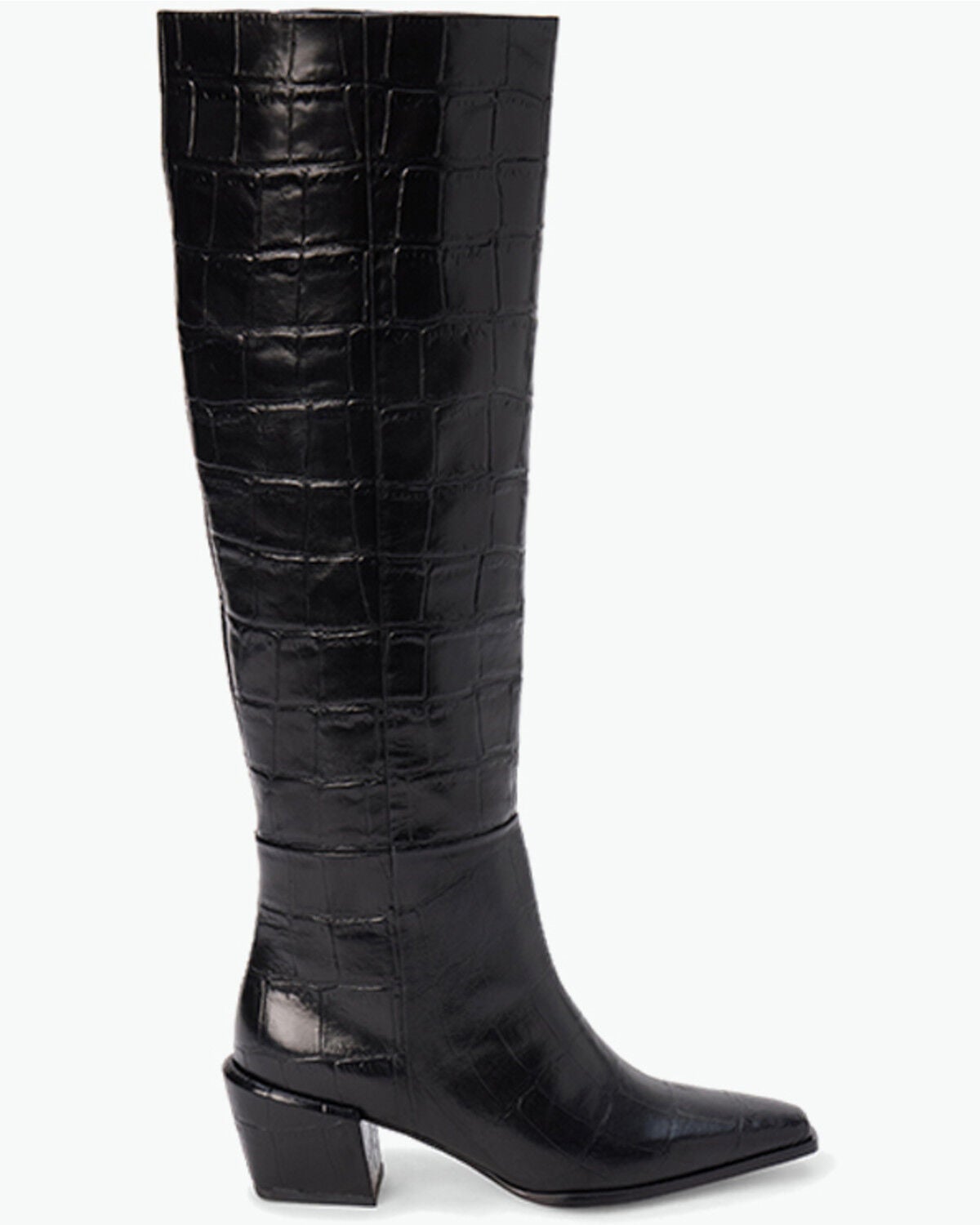 Image #2 - Matisse Women's Ellington Caiman Print Tall Fashion Boots - Square Toe, Black, hi-res