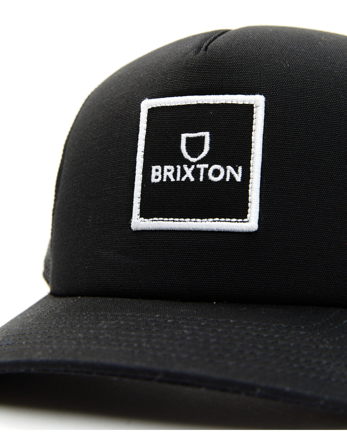 Image #2 - Brixton Men's Alpha Block Logo Patch Crossover MP Ball Cap, Black, hi-res