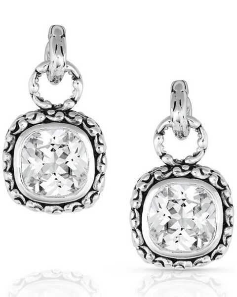 Image #1 - Montana Silversmiths Women's Silver Western Delight Crystal Earrings, Silver, hi-res