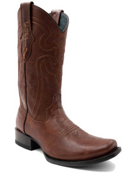 Image #1 - Ferrini Men's Wyatt Western Boots - Square Toe , Brandy Brown, hi-res