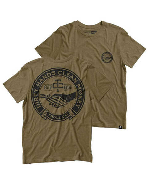 Image #1 - Troll Co Men's Haggler Short Sleeve Graphic T-Shirt , Green, hi-res