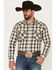 Image #1 - Pendleton Men's Frontier Dobby Ombre Plaid Snap Western Shirt, Tan, hi-res