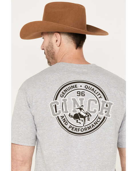 Image #4 - Cinch Men's Logo Short Sleeve Graphic T-Shirt, Heather Grey, hi-res