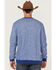 RANK 45 Men's Drover 1/4 Snap Front French Terry Long Sleeve Shirt, Blue, hi-res
