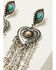 Image #2 - Shyanne Women's Heart Fringe Earrings, Turquoise, hi-res